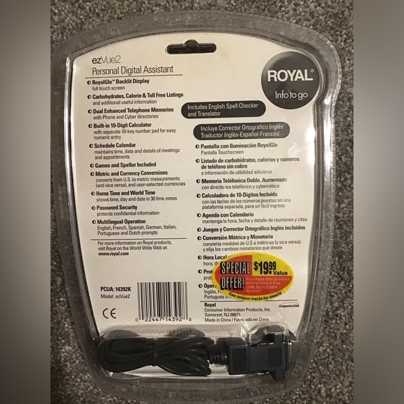 Personal Digital Assistant Spell Checker Phone Book, Planer, Games Royal ezVue2 - Picture 5 of 5